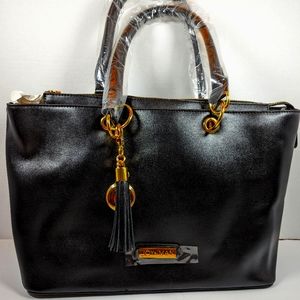 Joy & Iman Black Leather Purse Never Used Women's Handbag
